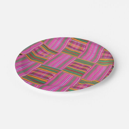 afrikanische Print Pappteller (Schrägansicht)