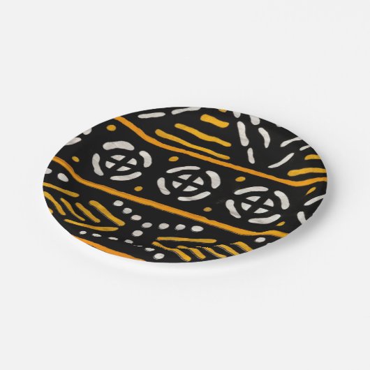 afrikanische Print Pappteller (Schrägansicht)