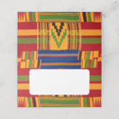 afrikanische Print Platzkarte (Außenseite Aufgefaltet)