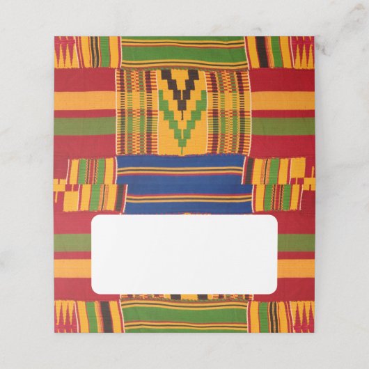 afrikanische Print Platzkarte (Außenseite Aufgefaltet)