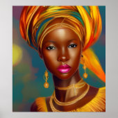 Afrikanische Prinzessin 2 Goldschmuckposter Poster (Vorne)