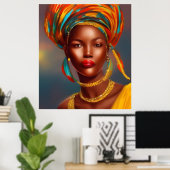 Afrikanische Prinzessin 3 Goldschmuck Poster (Heimbüro)