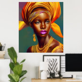 Afrikanische Prinzessin 5 Goldschmuck Poster (Heimbüro)