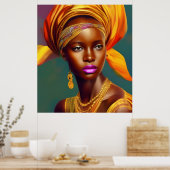 Afrikanische Prinzessin 5 Goldschmuck Poster (Küche)