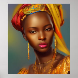 Afrikanische Prinzessin 6 Goldschmuck Poster