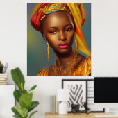 Afrikanische Prinzessin 6 Goldschmuck Poster (Heimbüro)