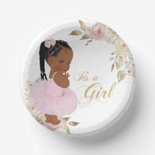 Afrikanische Prinzessin Baby Shower Papier-Teller Pappteller