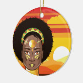 Afrikanische Prinzessin Keramik Ornament (Links)