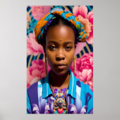 Afrikanische Prinzessin mit Bluse Poster (Vorne)