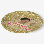 Afrikanische Prinzessin Pink und Pappteller (Schrägansicht)