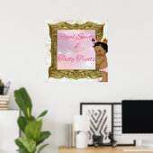 Afrikanische Prinzessin Royal Süßigkeiten Rosa Zei Poster (Heimbüro)