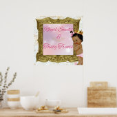 Afrikanische Prinzessin Royal Süßigkeiten Rosa Zei Poster (Küche)