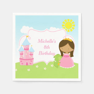 Afrikanische Prinzessin und Drache Serviette