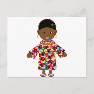 Afrikanische Puppe Postkarte