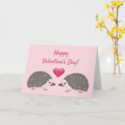 Afrikanische Pygmäen-Igel - Glücklicher Valentinst Karte (Gelbe Blume)