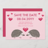 Afrikanische Pygmäen-Igel mit Herz Save the Date (Vorne/Hinten)