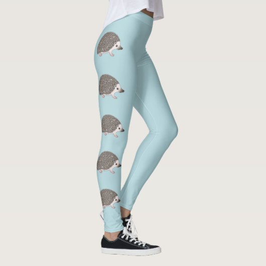 Afrikanische Pygmäen-Igel Niedlicher Cartoon Illus Leggings (Rechts)