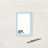 Afrikanische Pygmäen-Igel Niedlicher Cartoon Illus Post-it Klebezettel (Auf Schreibtisch)