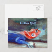 Afrikanische Rainbow Lizard Postcard Postkarte (Vorne/Hinten)
