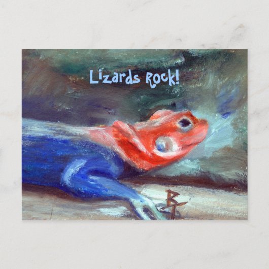 Afrikanische Rainbow Lizard Postcard Postkarte (Vorderseite)