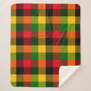 Afrikanische Rasta-Reggae-Farben Karomuster Design Sherpadecke