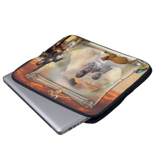 Afrikanische Reisen Laptopschutzhülle (Vorne Knopf)