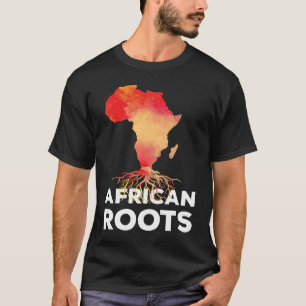 Afrikanische Roots Africa Map Proud African Afro T-Shirt