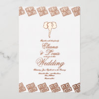 Afrikanische Rose Gold Ankara Hochzeit gepresst