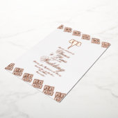 Afrikanische Rose Gold Ankara Hochzeit gepresst Folieneinladung (Gedreht)