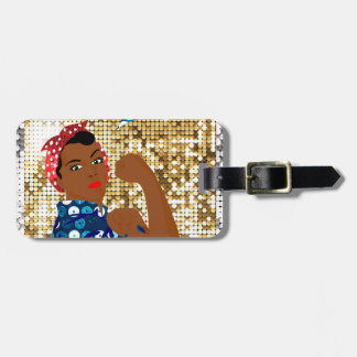 afrikanische Rosie the Riveter Gepäckanhänger
