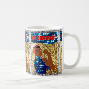 afrikanische Rosie the Riveter Kaffeetasse