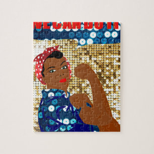 afrikanische Rosie the Riveter Puzzle