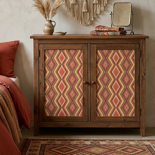 Afrikanische Rote Grüne Orange Yellow Ethnic Art Seidenpapier