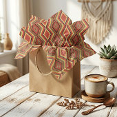 Afrikanische Rote Grüne Orange Yellow Ethnic Art Seidenpapier