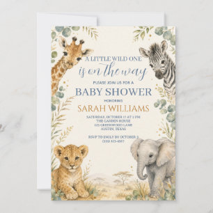 Afrikanische Safari-Baby-Party für einen Jungen Einladung