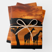 Afrikanische Safari bei Sunset Geschenkpapier Set (Beispiel)