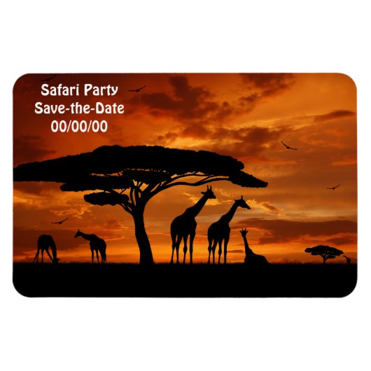 Afrikanische Safari bei Sunset Magnet (Horizontal)