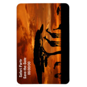 Afrikanische Safari bei Sunset Magnet (Vertikal)