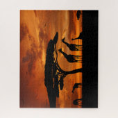 Afrikanische Safari bei Sunset Puzzle (Vertikal)