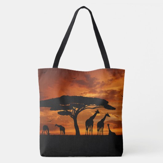 Afrikanische Safari bei Sunset Tasche (Rückseite)