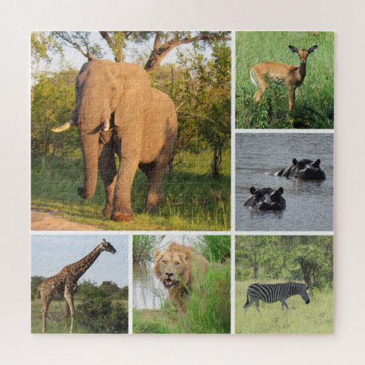 afrikanische Safari-Collage Puzzle (Horizontal)