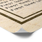 Afrikanische Safari Giraffen & Bäume Hochzeitssitz Poster (Ecke)