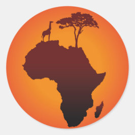 Afrikanische Safari-Karte - Aufkleber