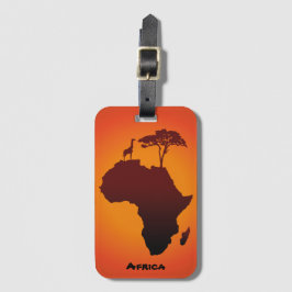 Afrikanische Safari-Karte - Gepäckanhänger