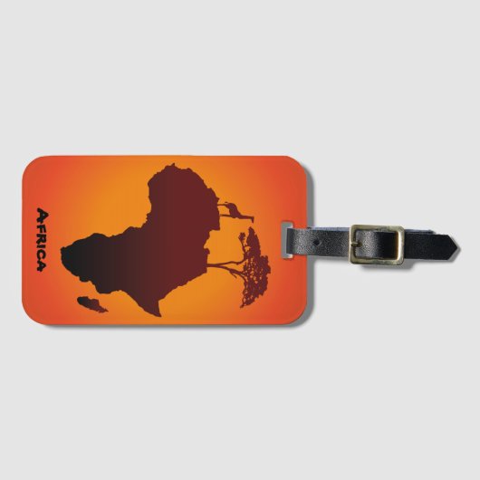 Afrikanische Safari-Karte - Gepäckanhänger (Vorderseite (Horizontal))
