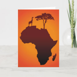 Afrikanische Safari Karte - Grußkarte