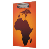 Afrikanische Safari-Karte - Klemmbrett (Links)