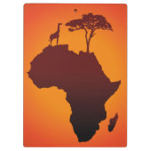 Afrikanische Safari-Karte - Klemmbrett (Rückseite)