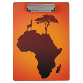 Afrikanische Safari-Karte - Klemmbrett