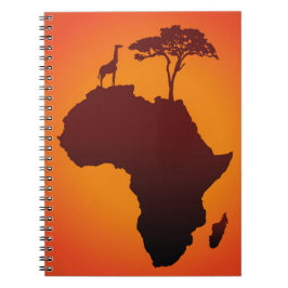 Afrikanische Safari-Karte - Notebook Notizblock